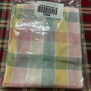 Longaberger Hostess Large Serving Tray Liner Pastel Plaid fabric baby room